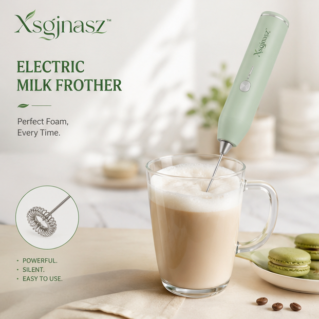 Xsgjnasz™ Electric Milk Frother Wand for Coffee, Latte & Matcha